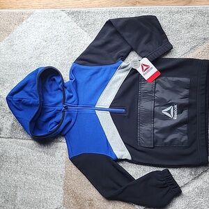 Reebok kid hoodie freestyle halp zip jacket hoodie back to school kids sweater